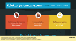 Desktop Screenshot of kolektory-sloneczne.com