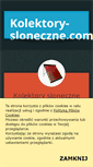 Mobile Screenshot of kolektory-sloneczne.com